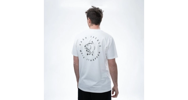 NASH - Tričko Make It Happen Carp Logo T-Shirt Ecru veľ. L