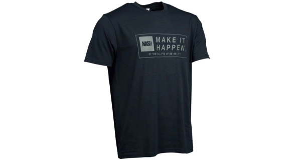 NASH - Tričko Make It Happen Coordinates T-Shirt Black veľ. 2XL
