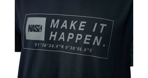 NASH - Tričko Make It Happen Coordinates T-Shirt Black veľ. XL