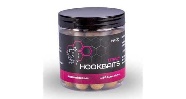 NASH - Tvrdené boilie Hard Hookbaits Citruz 20 mm 125 g