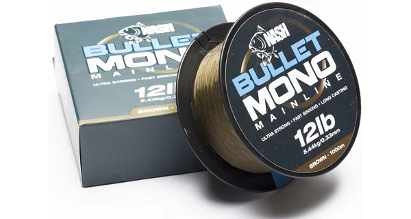 NASH - Vlasec Bullet Mono Brown 12 lb 1000 m 0,33 mm