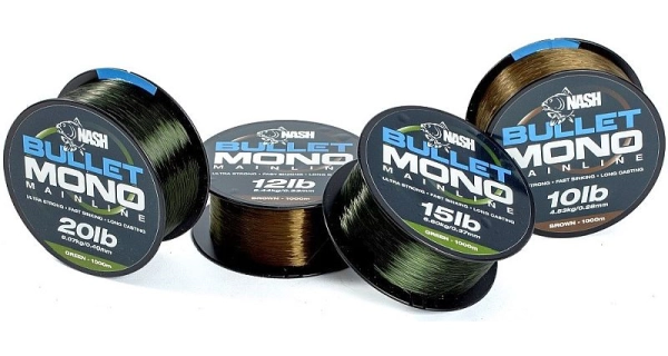 NASH - Vlasec Bullet Mono Green 10 lb 1000 m 0,28 mm