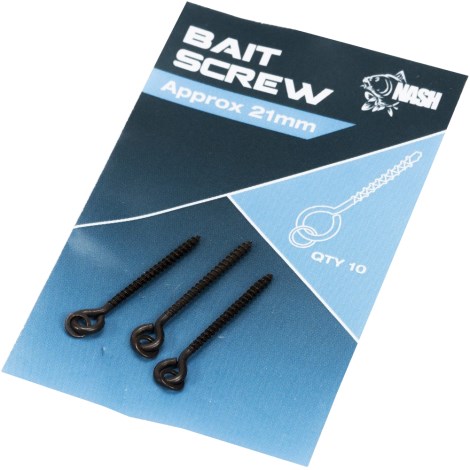 NASH - Vrtáčik Bait Screw 21 mm 10 ks