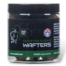 NASH - Vyvážené boilies Monster Shrimp Wafters 20 mm 100 g
