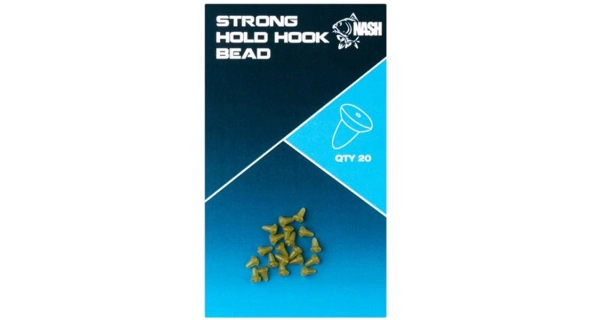 NASH - Zarážka Strong Hold Hook Bead Weed Green 20 ks