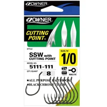 OWNER - Háčik s očkom Cutting Point 5111 veľ. 8/0 3 ks