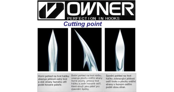 OWNER - Háčik s očkom Cutting Point 5111 veľ. 8/0 3 ks
