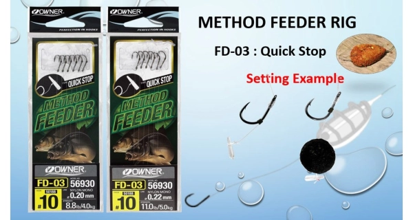 OWNER - Náväzec FD-03, Háčik č.10 vlasec 0,22 mm / 6 ks