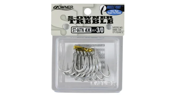 OWNER - Trojháčik Stinger Treble ST66 veľ. 2/0 5 ks
