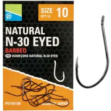 PRESTON - Háčiky Natural N-30 Eyed veľ. 10 15 ks