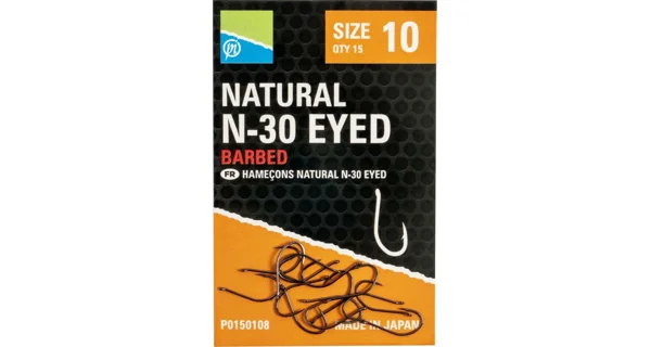 PRESTON - Háčiky Natural N-30 Eyed veľ. 18 15 ks