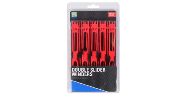 PRESTON - Kostrička Double Slider Winders 18 cm 10 ks Červená