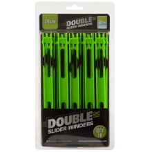 PRESTON - Kostrička Double Slider Winders 20 cm 10 ks Zelená