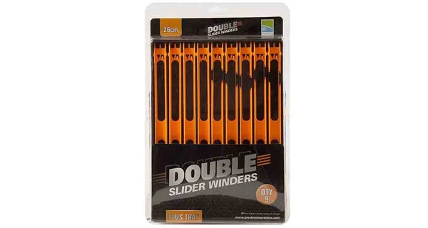 PRESTON - Kostrička Double Slider Winders 26 cm 9 ks Oranžová Plus Tray