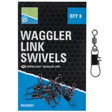 PRESTON - Obratlík s karabínou Waggler Link Swivels 8 ks