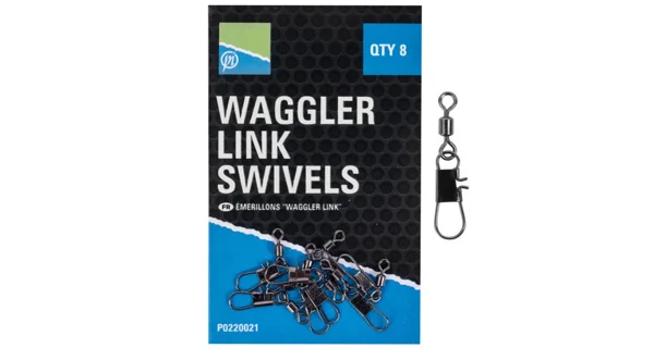 PRESTON - Obratlík s karabínou Waggler Link Swivels 8 ks