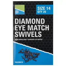 PRESTON - Obratlíky Diamond Eye Match Swivels veľ. 12 20 ks