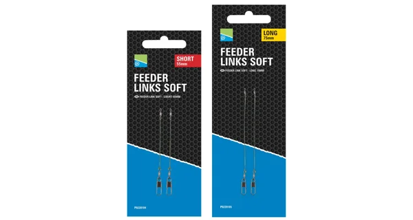PRESTON - Záveska Feeder Links Soft Long 75 mm 3 ks