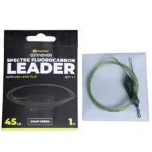 RIDGEMONKEY - Fluorocarbon Uni Lead Clip Leader Camo Green 20,4 kg 1 m