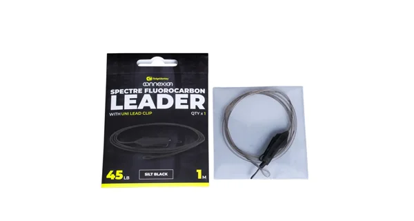 RIDGEMONKEY - Fluorocarbon Uni Lead Clip Leader Silt Black 20,4 kg 1 m