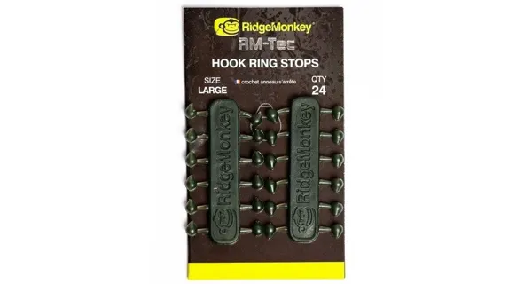 RIDGEMONKEY - Gumové stoppery Stoper RM-Tec Hokk Ring Stops Large 24 ks