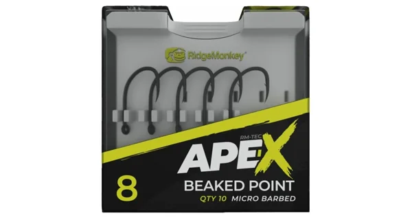 RIDGEMONKEY - Háčiky Ape-X Beaked Point Barbed veľ. 4 10 ks