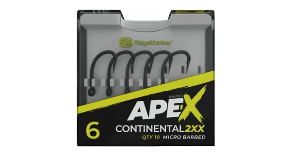 RIDGEMONKEY - Háčiky Ape-X Continental 2XX Barbed veľ. 4 10 ks