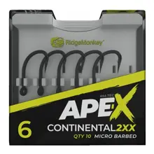 RIDGEMONKEY - Háčiky Ape-X Continental 2XX Barbed veľ. 6 10 ks