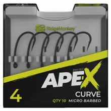RIDGEMONKEY - Háčiky Ape-X Curve Barbed veľ. 4 10 ks