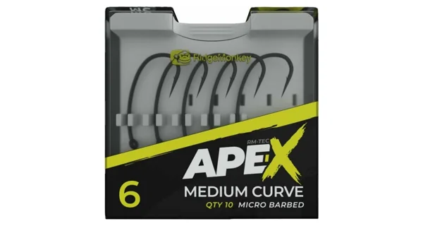 RIDGEMONKEY - Háčiky Ape-X Medium Curve Barbed veľ. 4 10 ks