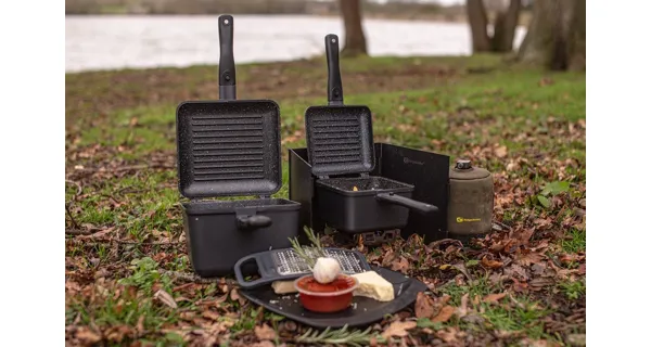 RIDGEMONKEY - Panvica Connect Deep Pan and Griddle Granite Edition