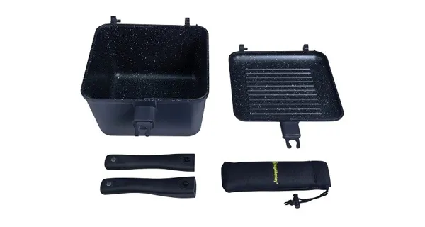 RIDGEMONKEY - Panvica Connect Deep Pan and Griddle Granite Edition