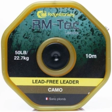 RIDGEMONKEY - Šnúrka RM-Tec Lead Free Leader 50 lb 10 m Camo