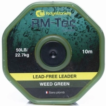 RIDGEMONKEY - Šnúrka RM-Tec Lead Free Leader 50 lb 10 m Weed Green