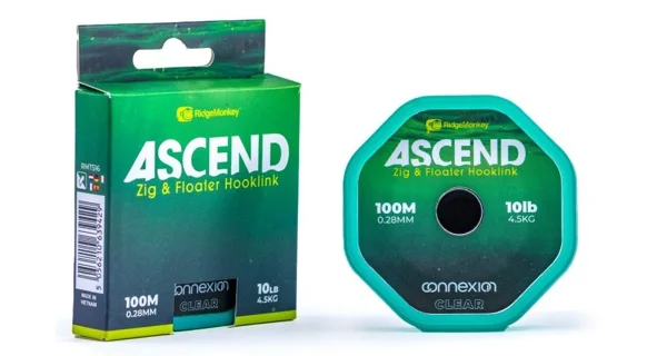 RIDGEMONKEY - Vlasec Ascend Zig a Floater Hooklink 0,28 mm 10 lb 100 m