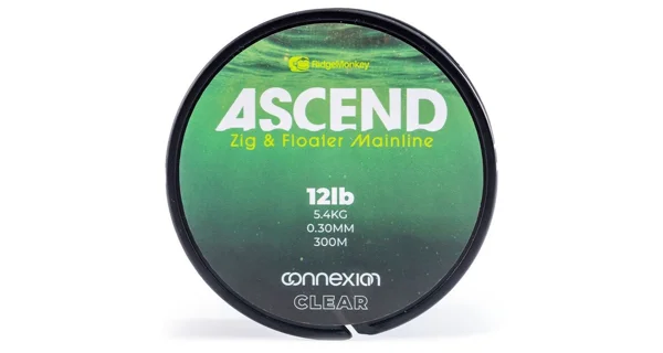 RIDGEMONKEY - Vlasec Ascend Zig a Floater Mainline 0,30 mm 12 lb 100 m Clear