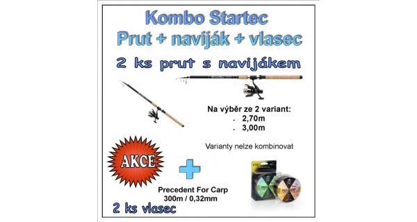 SAENGER - Prút Startec Allround 2,7 m 25-65 g + navijak + vlasec 1+1