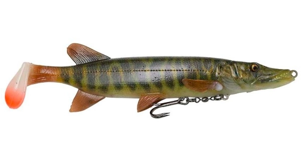 SAVAGE GEAR - Gumová nástraha 4D Pike Shad Slow Sink 20 cm 65 g Striped Pike