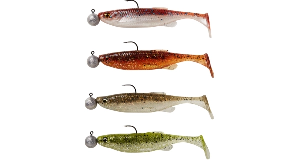 SAVAGE GEAR - Gumová nástraha Fat Minnow T Tail RTF Clearwater Mix 7,5 cm 5 g 4 ks
