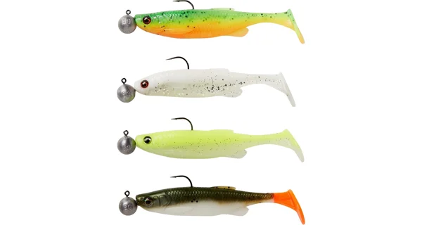 SAVAGE GEAR - Gumová nástraha Fat Minnow T Tail RTF Darkwater Mix 10,5 cm 11 g 4 ks