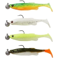 SAVAGE GEAR - Gumová nástraha Fat Minnow T Tail RTF Darkwater Mix 7,5 cm 5 g 4 ks