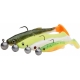 SAVAGE GEAR - Gumová nástraha Fat Minnow T Tail RTF Darkwater Mix 9 cm 7 g 4 ks