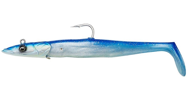 SAVAGE GEAR - Nástraha Sandeel V2 Sinking 15,5 cm 46 g Blue Pearl Silver 2+1