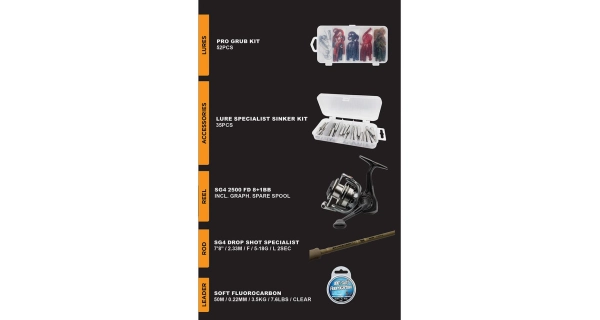 SAVAGE GEAR - Set Prútu Perch Academy Kit 3 The Jig N Drop Kit 2,33 m 5-18 g