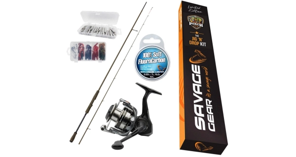 SAVAGE GEAR - Set Prútu Perch Academy Kit 3 The Jig N Drop Kit 2,33 m 5-18 g