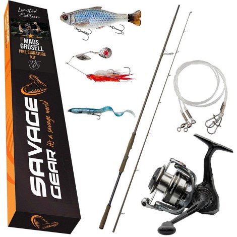 SAVAGE GEAR - Set prútu ŠŤUKA, navijaku a nástrah Mads Grosell Pure Pike Signature Kit