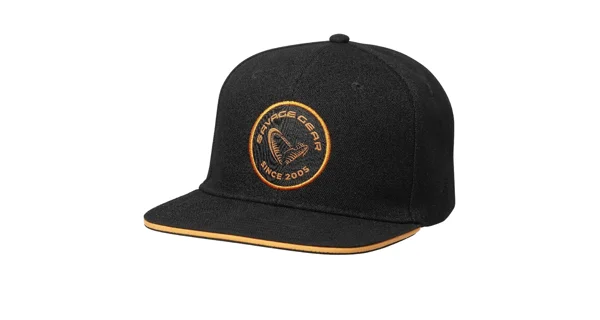 SAVAGE GEAR - Šiltovka Badge Flatbill Cap Black Orange