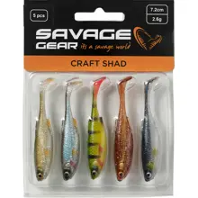 SAVAGE GEAR - Súprava nástrah Craft Shad 8,8 cm 4,2 g Clear Water Mix 5 ks
