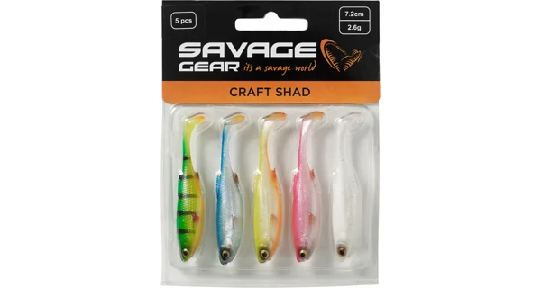 SAVAGE GEAR - Súprava nástrah Craft Shad 8,8 cm 4,2 g Dark Water Mix 5 ks
