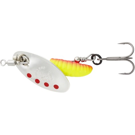 SAVAGE GEAR - Trblietka Grub Spinners Silver Yellow veľ. 1 3,8 g